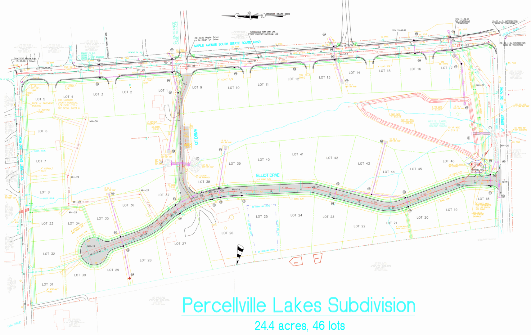 Land plot overview with street details
