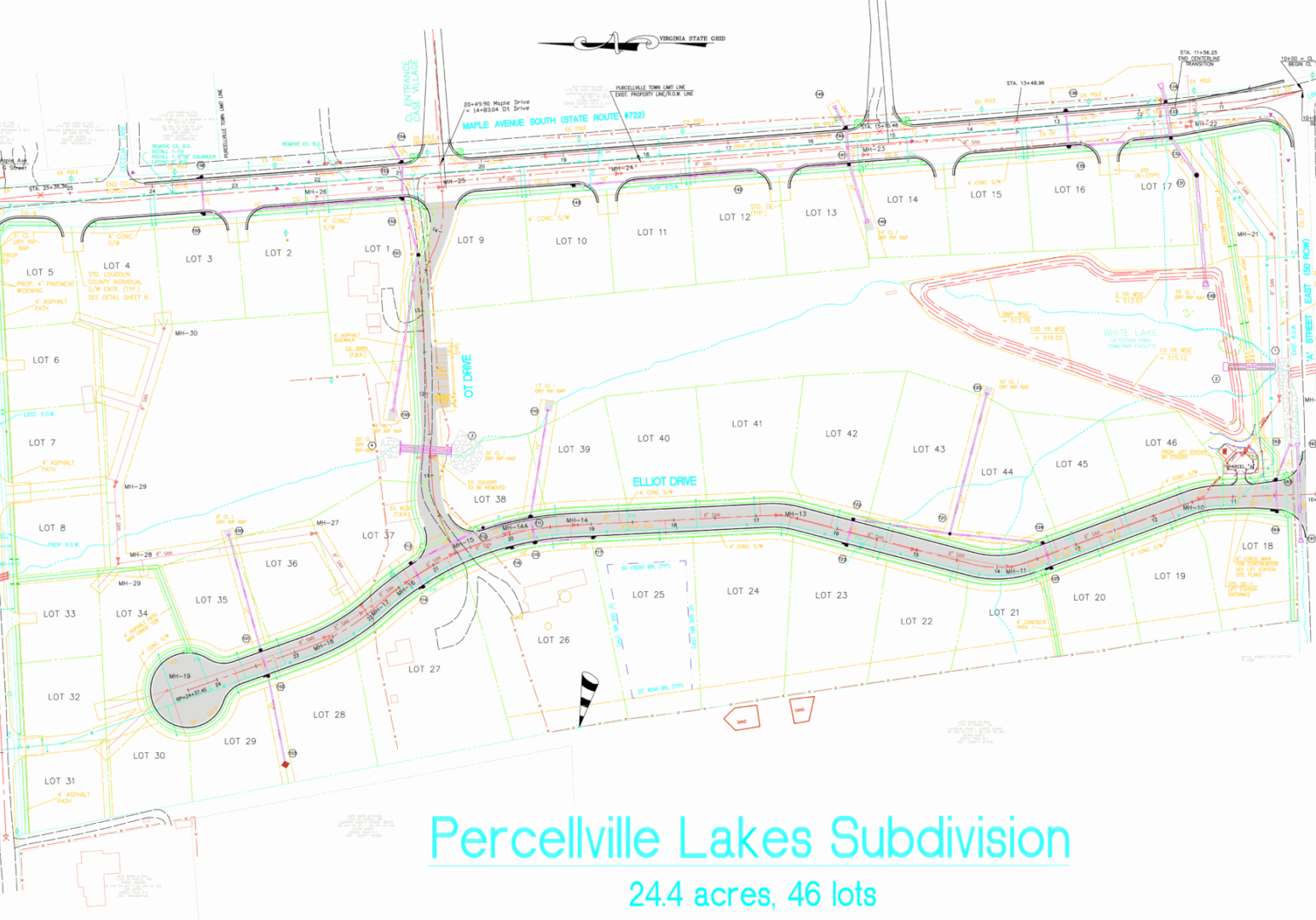 Land plot overview with street details