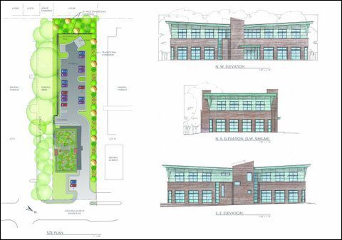 Floor plan and building elevations